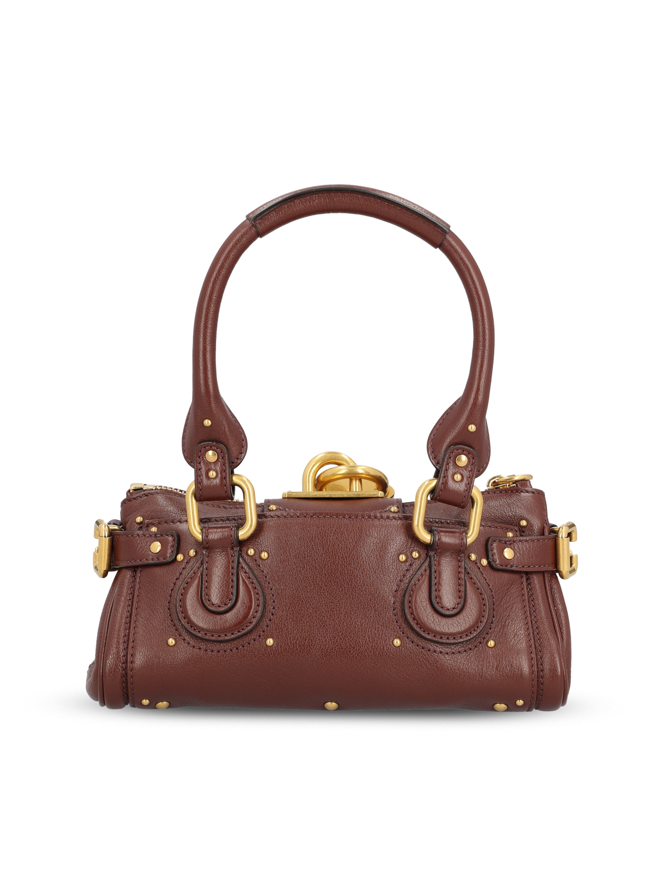Chloé Borsa Paddington piccola in pelle granata, view 2