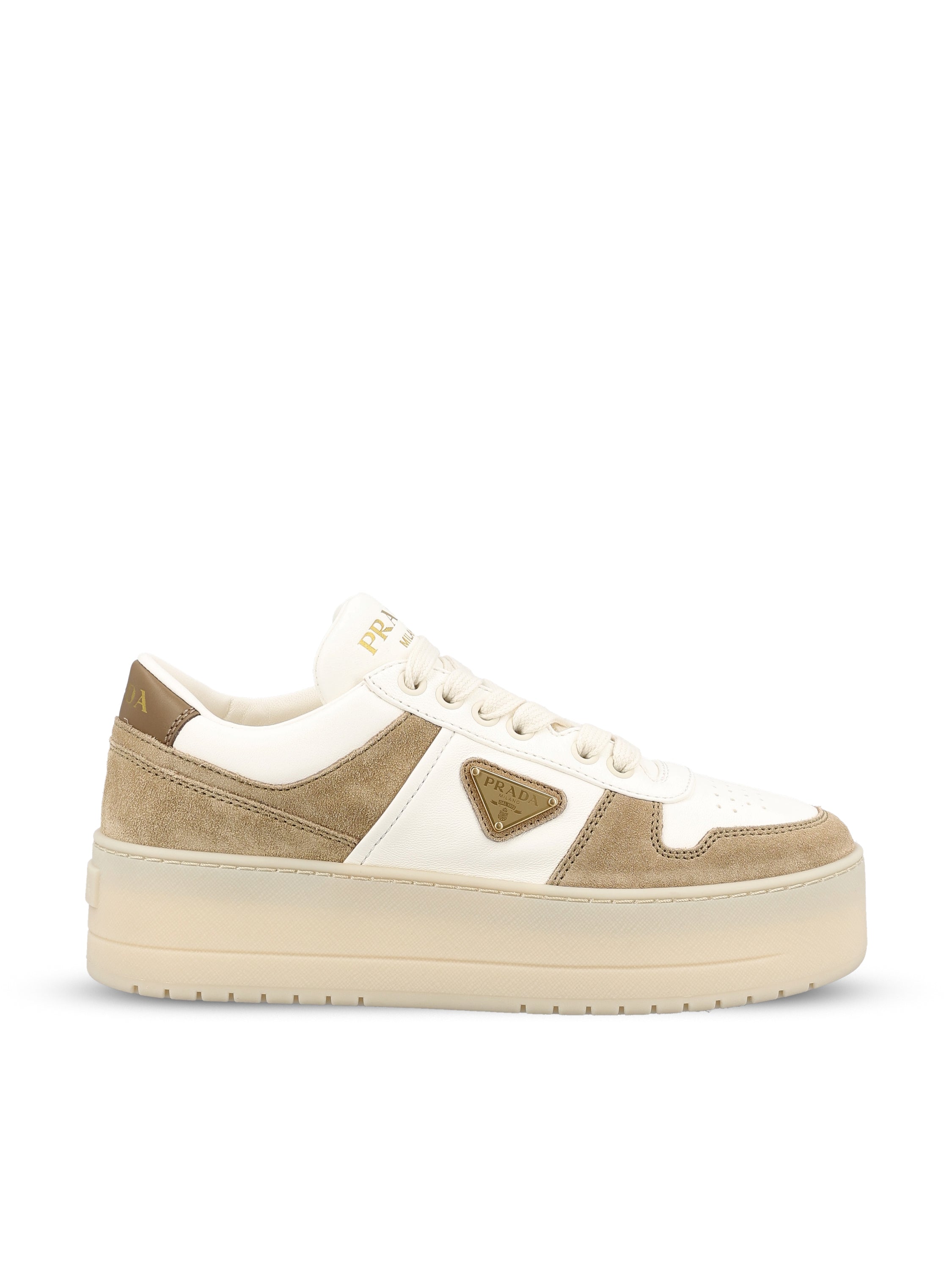 Prada Sneakers Downtown Bold in nappa e pelle scamosciata