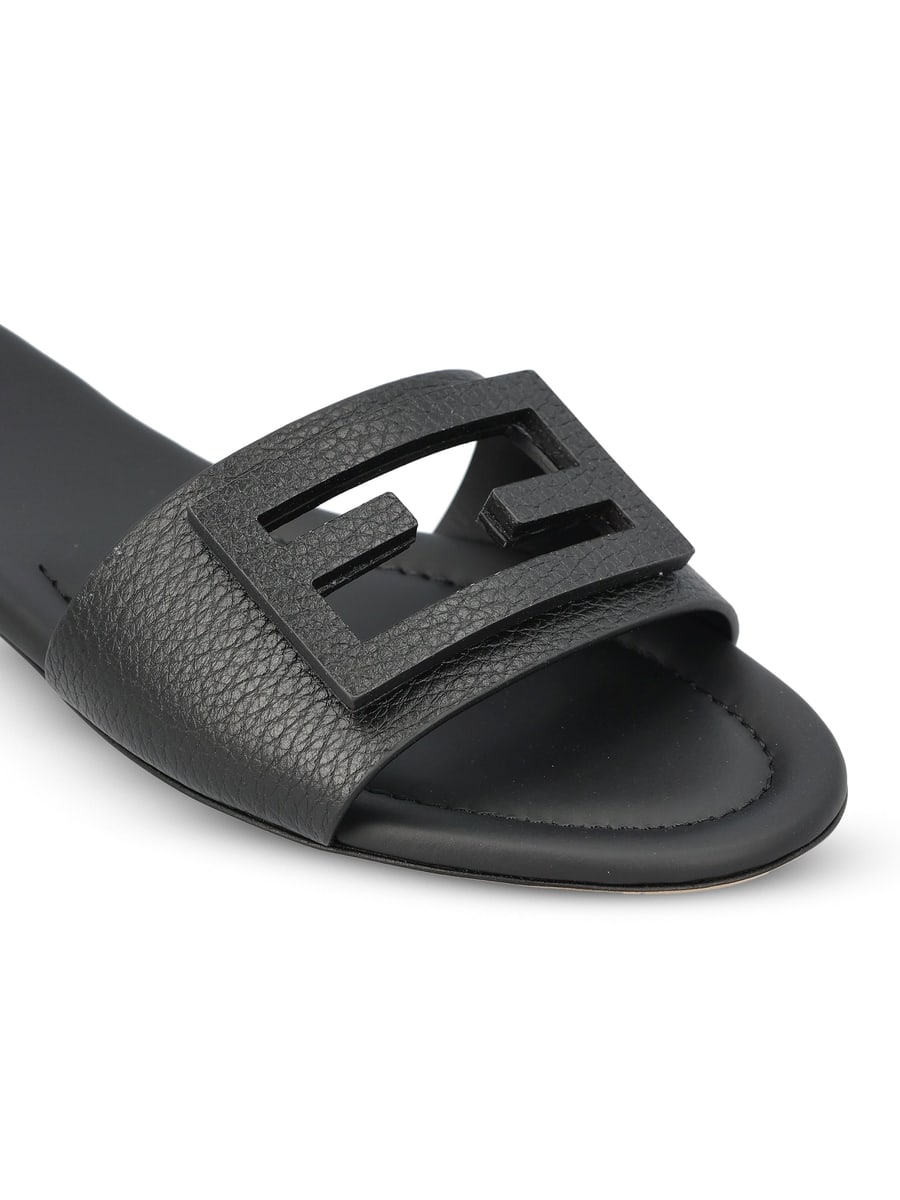 Fendi Slide in pelle, view 4