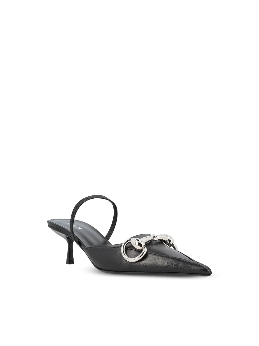 Gucci Décolleté slingback in pelle., view 2