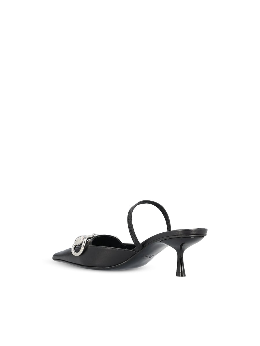 Gucci Décolleté slingback in pelle., view 3