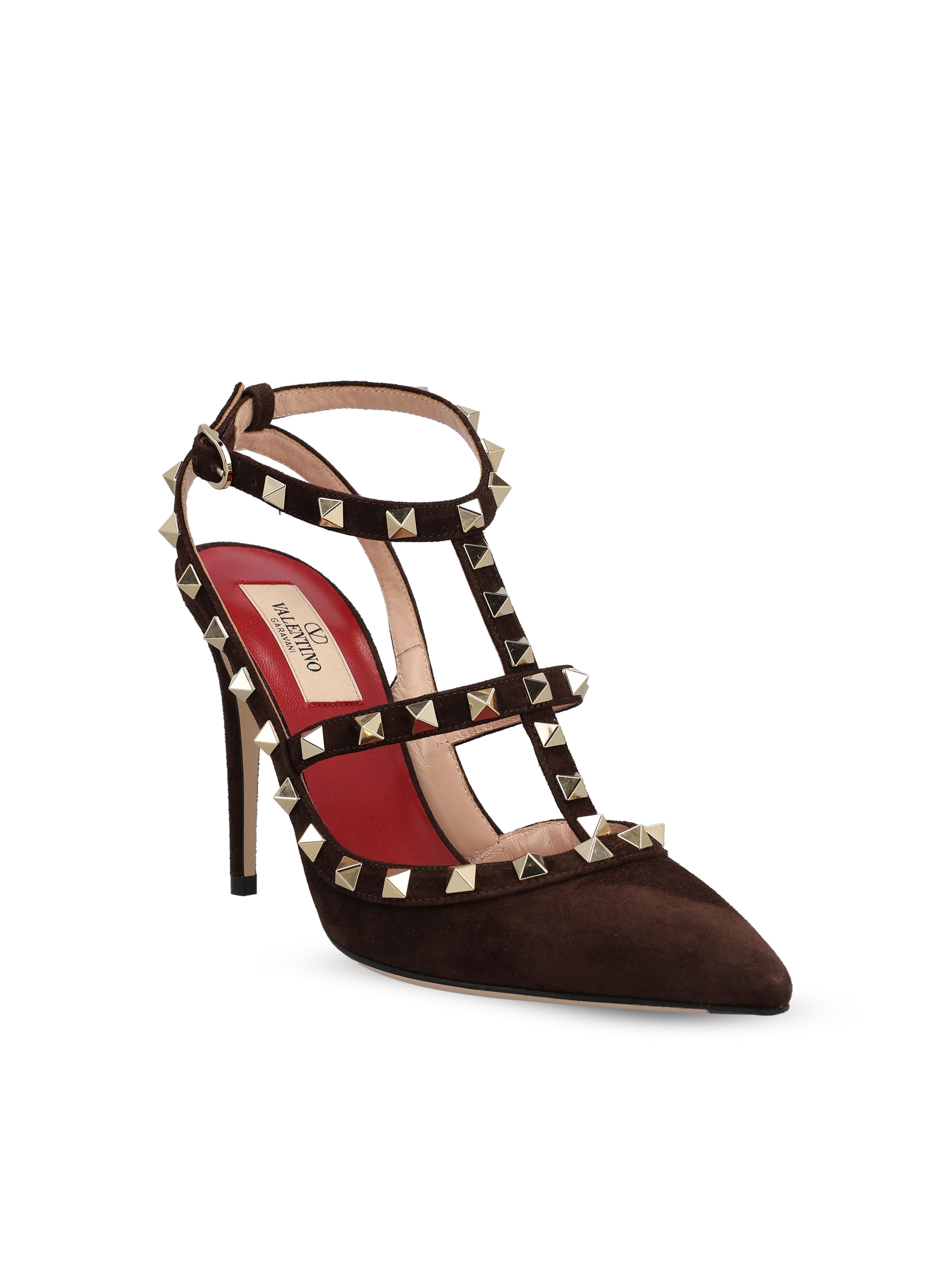 Valentino Garavani Décolleté Valentino Garavani Rockstud in camoscio, view 2