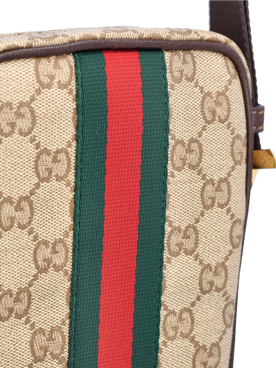 Gucci Borsa realizzata in tessuto e pelle., view 4