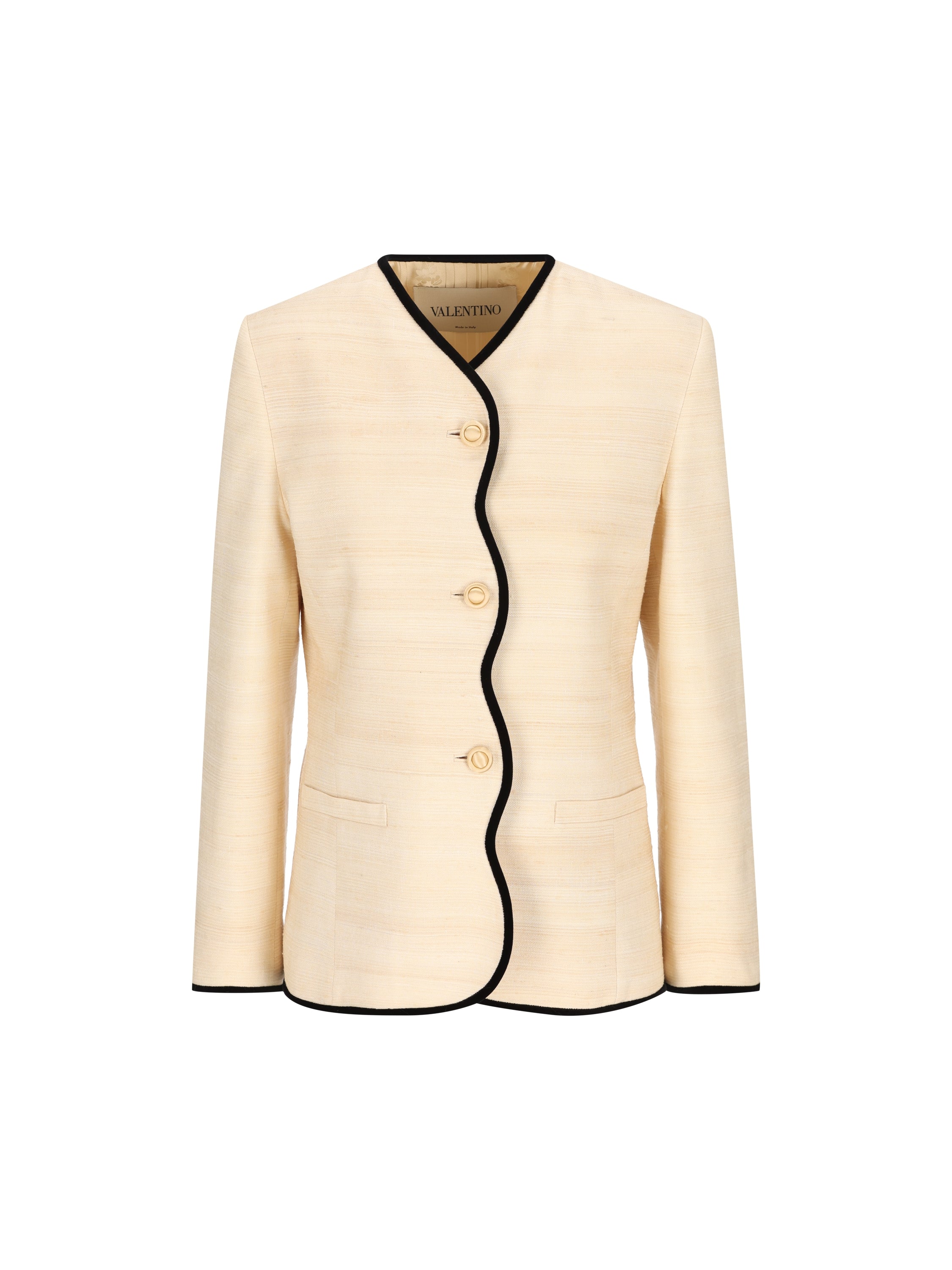 Valentino Garavani Giacca in silk linen canvas.