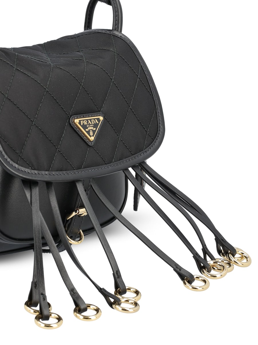 Prada Borsa realizzata in re-nylon e pelle., view 4