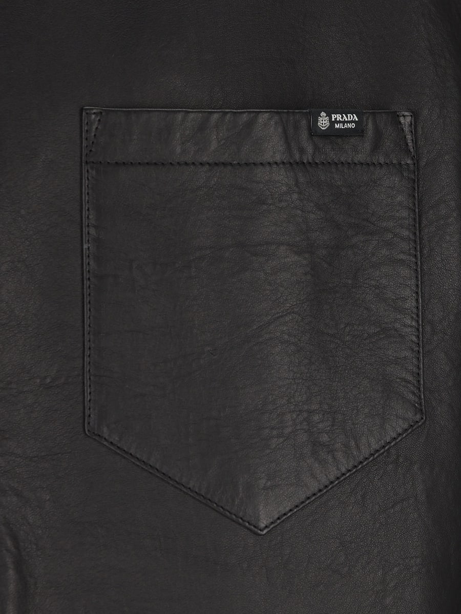 Prada Giacca realizzata in pelle., view 4