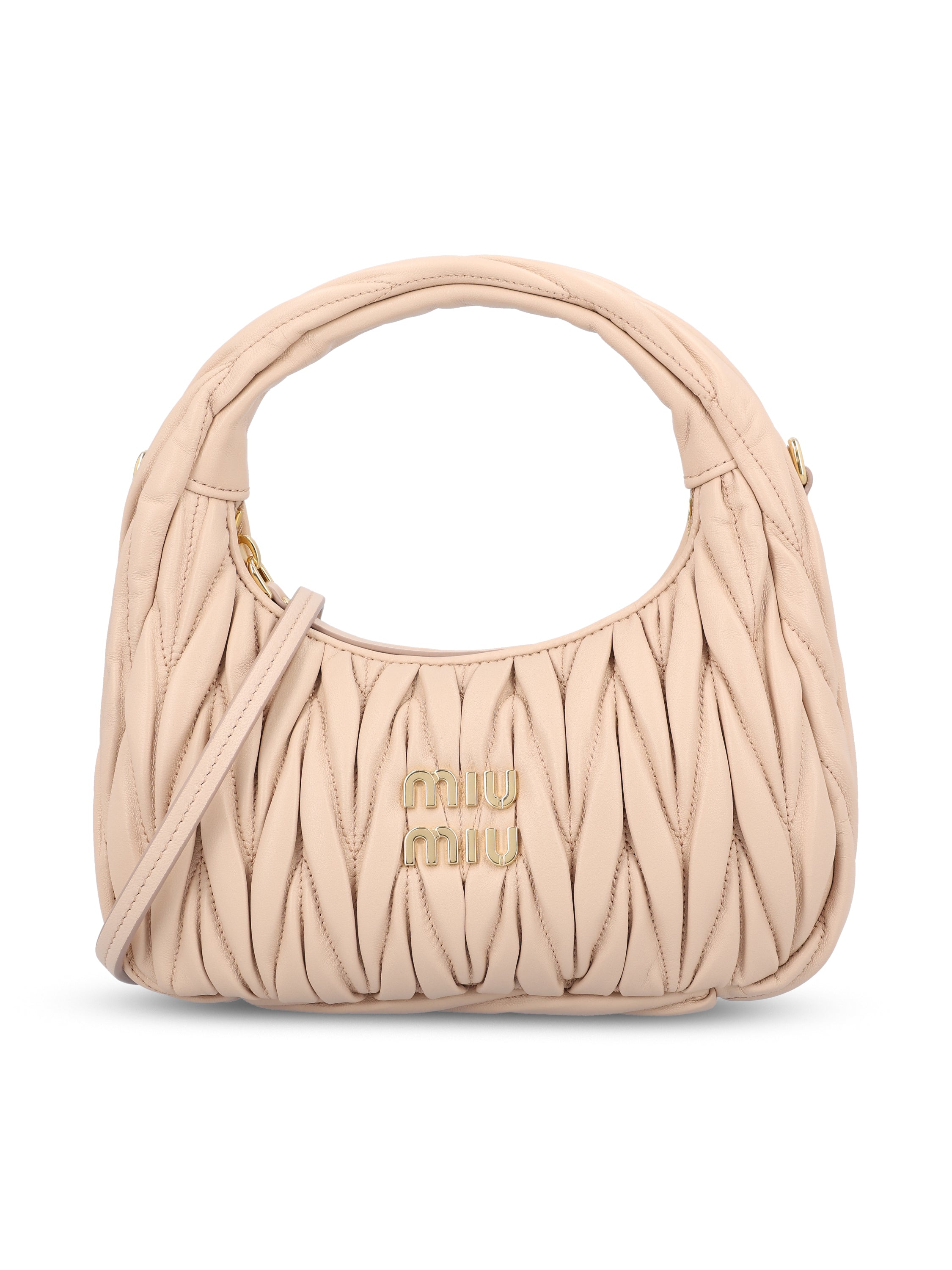 Miu Miu Borsa Hobo Wander in Nappa Matelassé
