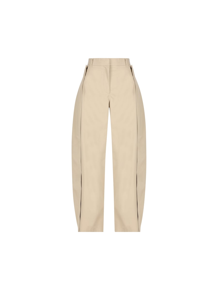 Loewe Pantaloni in gabardine di cotone e seta.