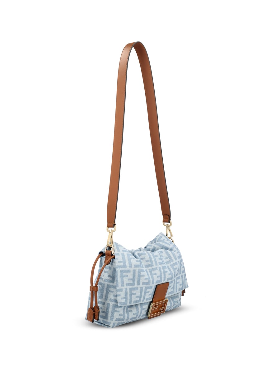 Fendi Borsa in denim FF, view 3