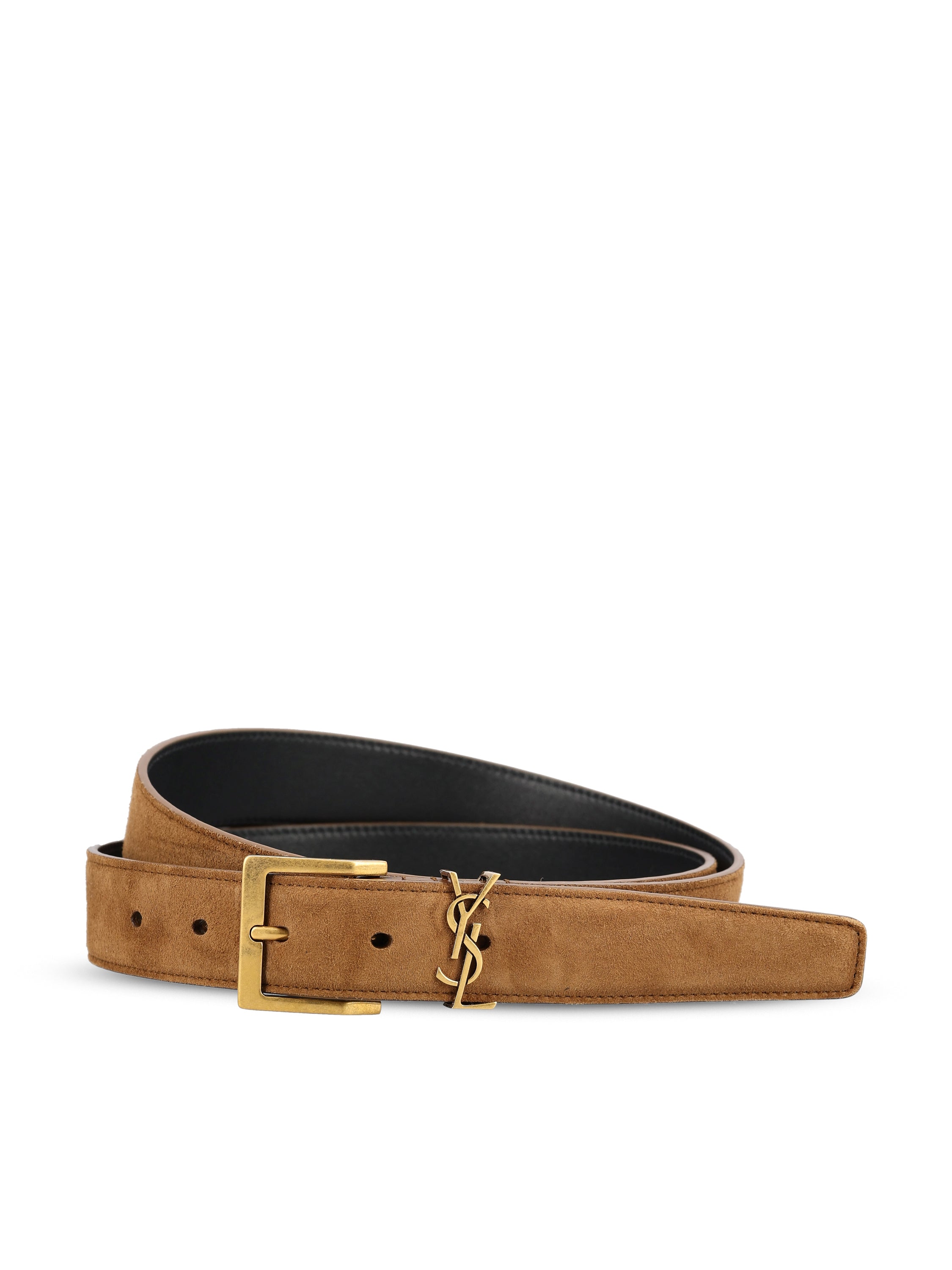 Saint Laurent Cintura realizzata in suede
