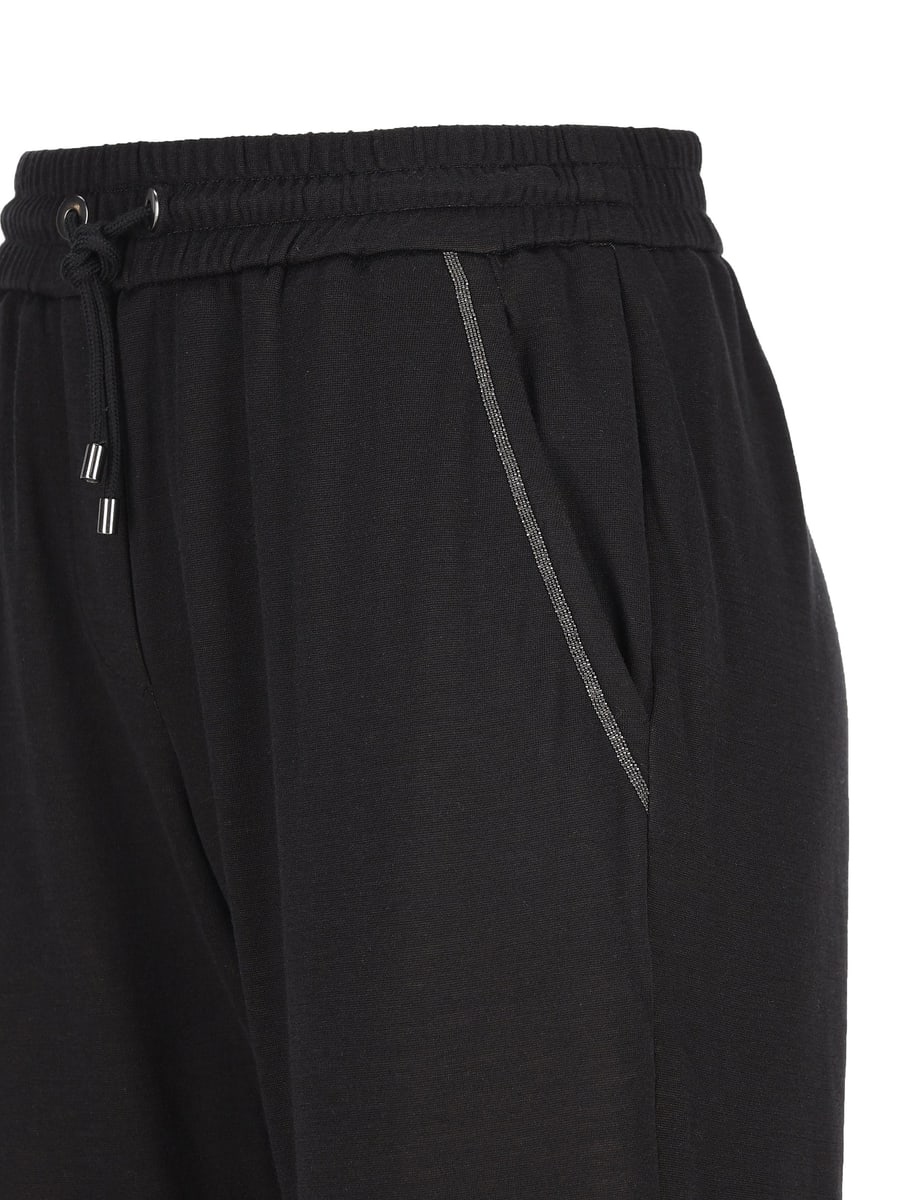 Brunello Cucinelli Pantaloni realizzati in cotone e seta., view 3