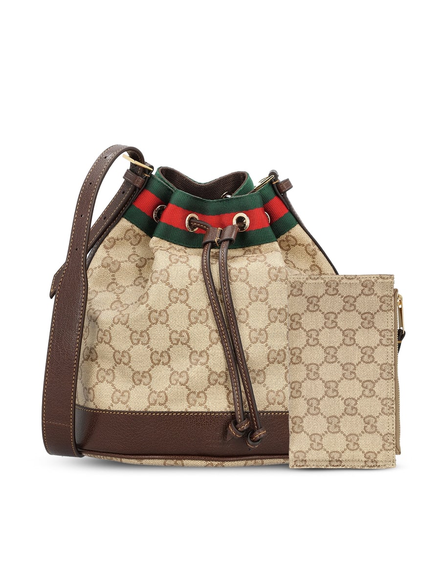 Gucci Mini borsa a secchiello in tessuto.