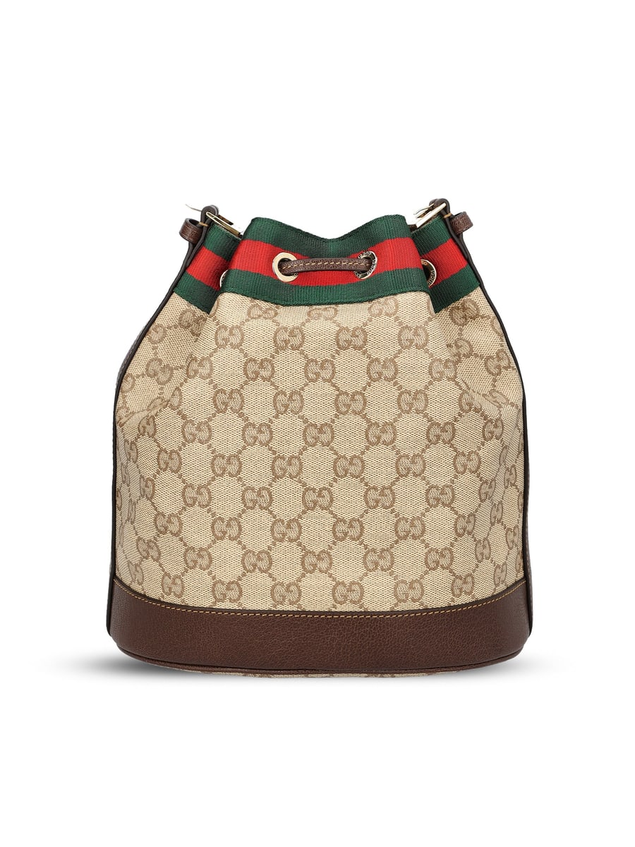 Gucci Mini borsa a secchiello in tessuto., view 2