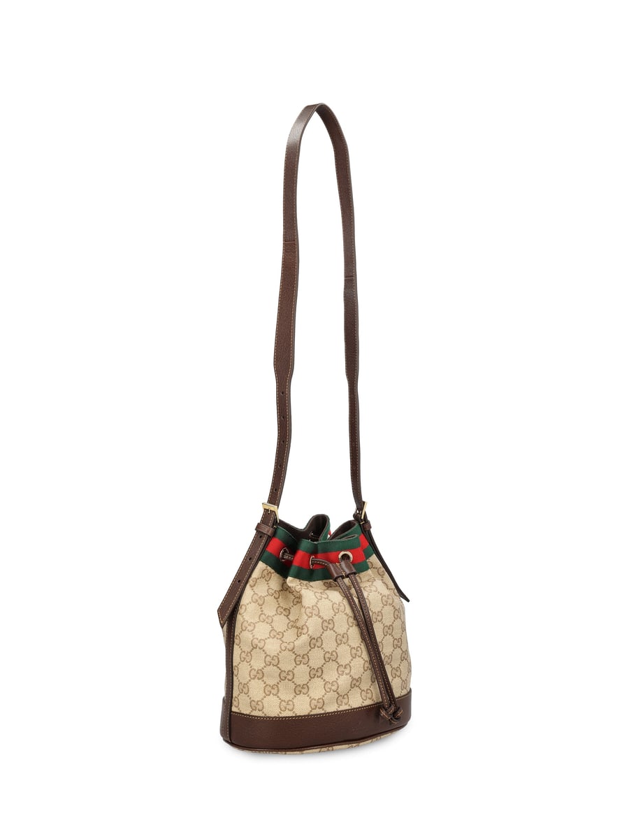 Gucci Mini borsa a secchiello in tessuto., view 3