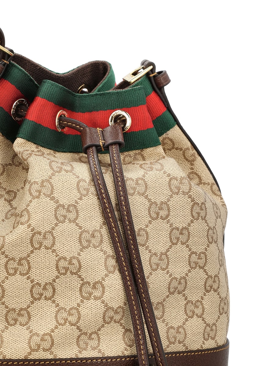 Gucci Mini borsa a secchiello in tessuto., view 4