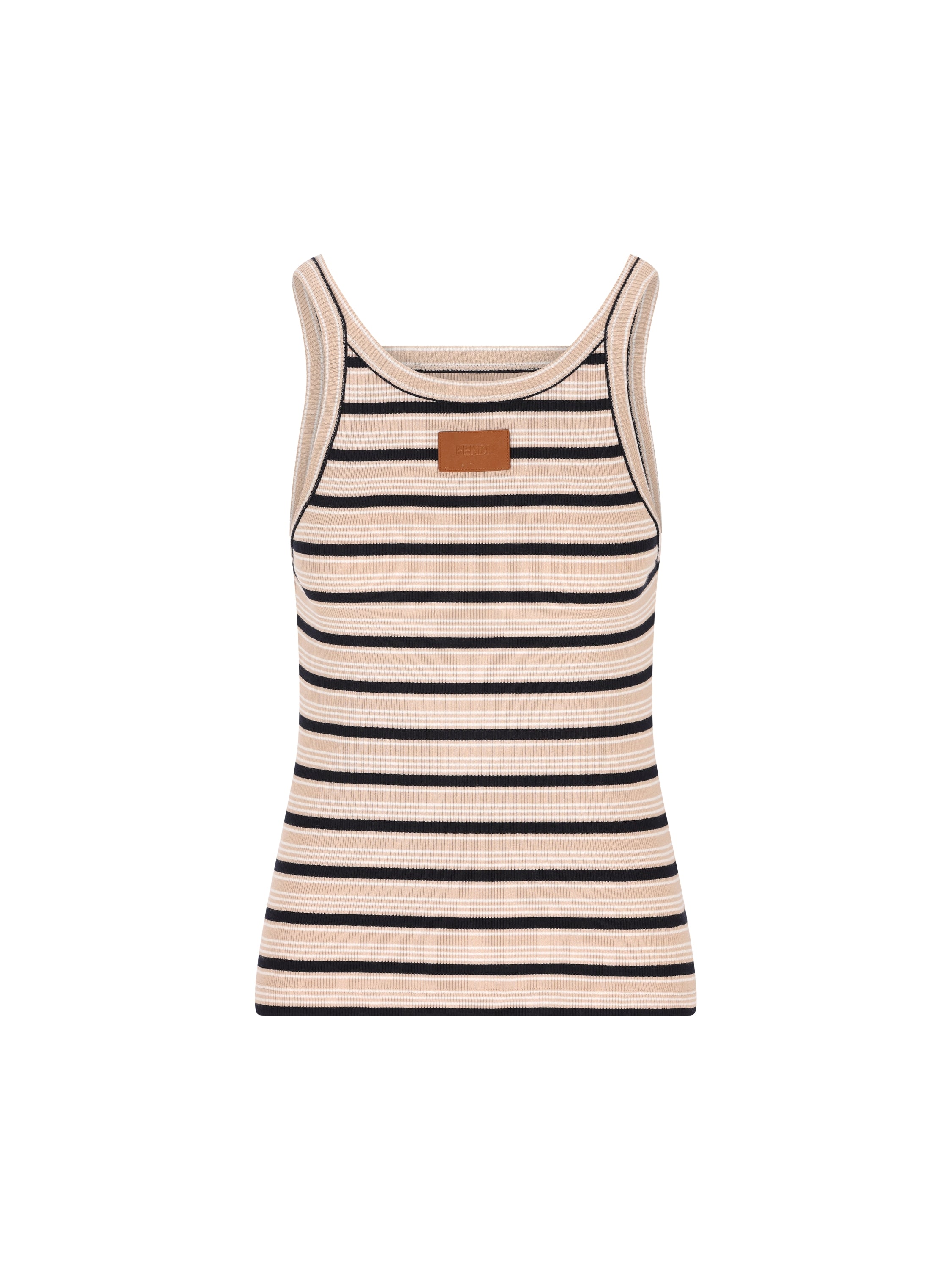 Fendi Top in maglia di cotone a righe.