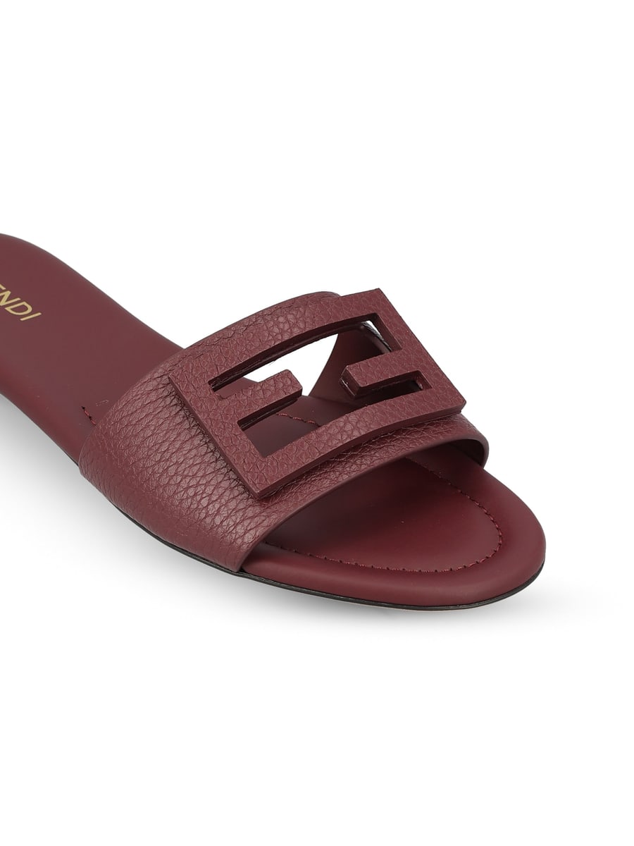 Fendi Slide in pelle, view 4