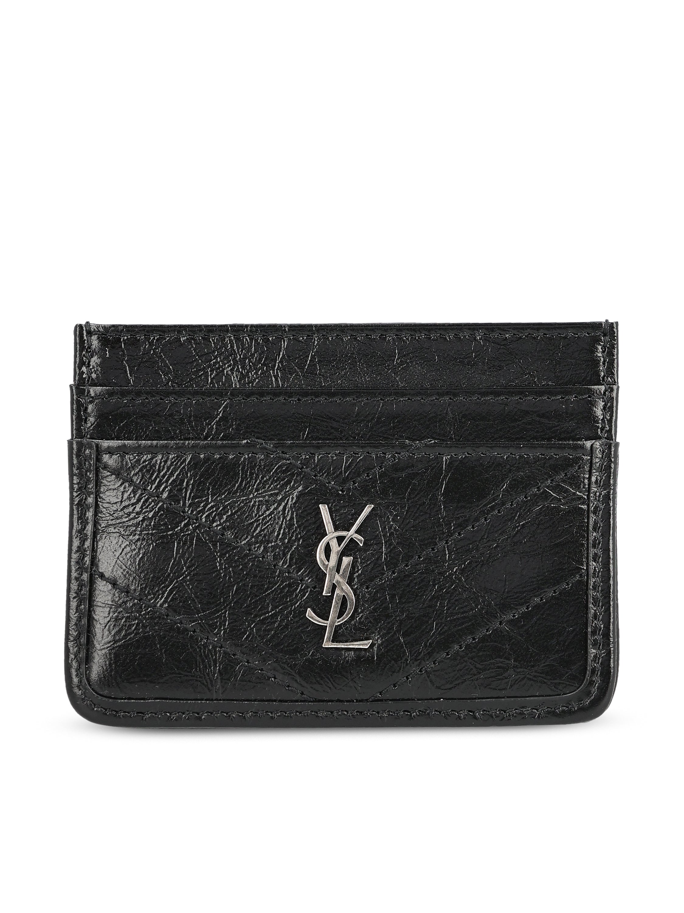 Saint Laurent Portacarte realizzato in pelle.