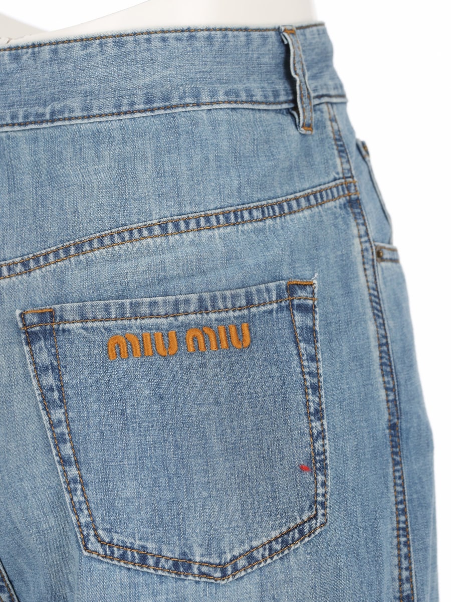 Miu Miu Pantaloni in cotone, view 4