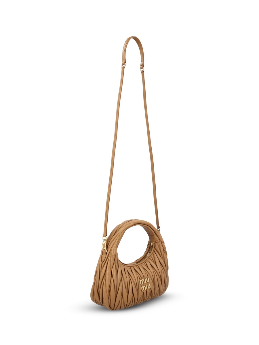 Miu Miu Borsa Hobo Wander in Nappa Matelassé, view 3
