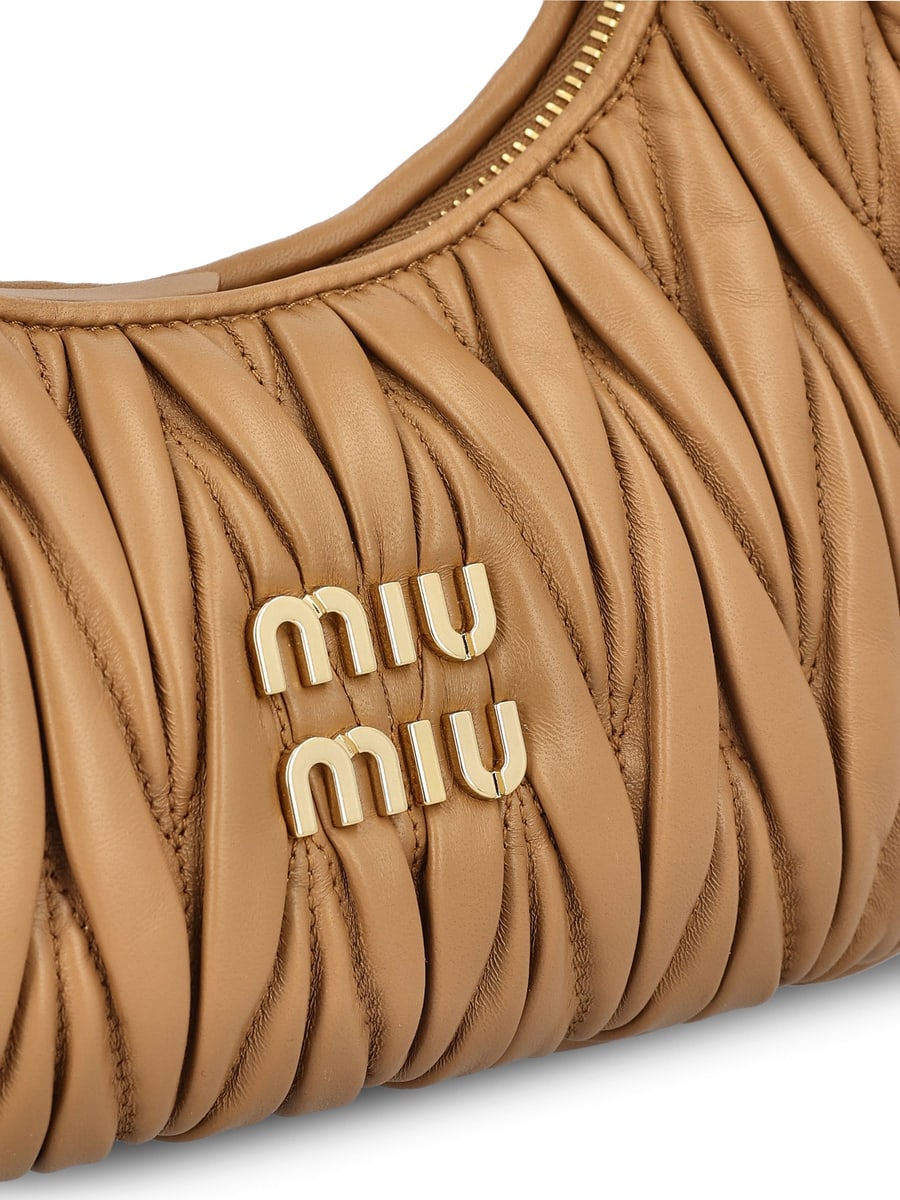 Miu Miu Borsa Hobo Wander in Nappa Matelassé, view 4