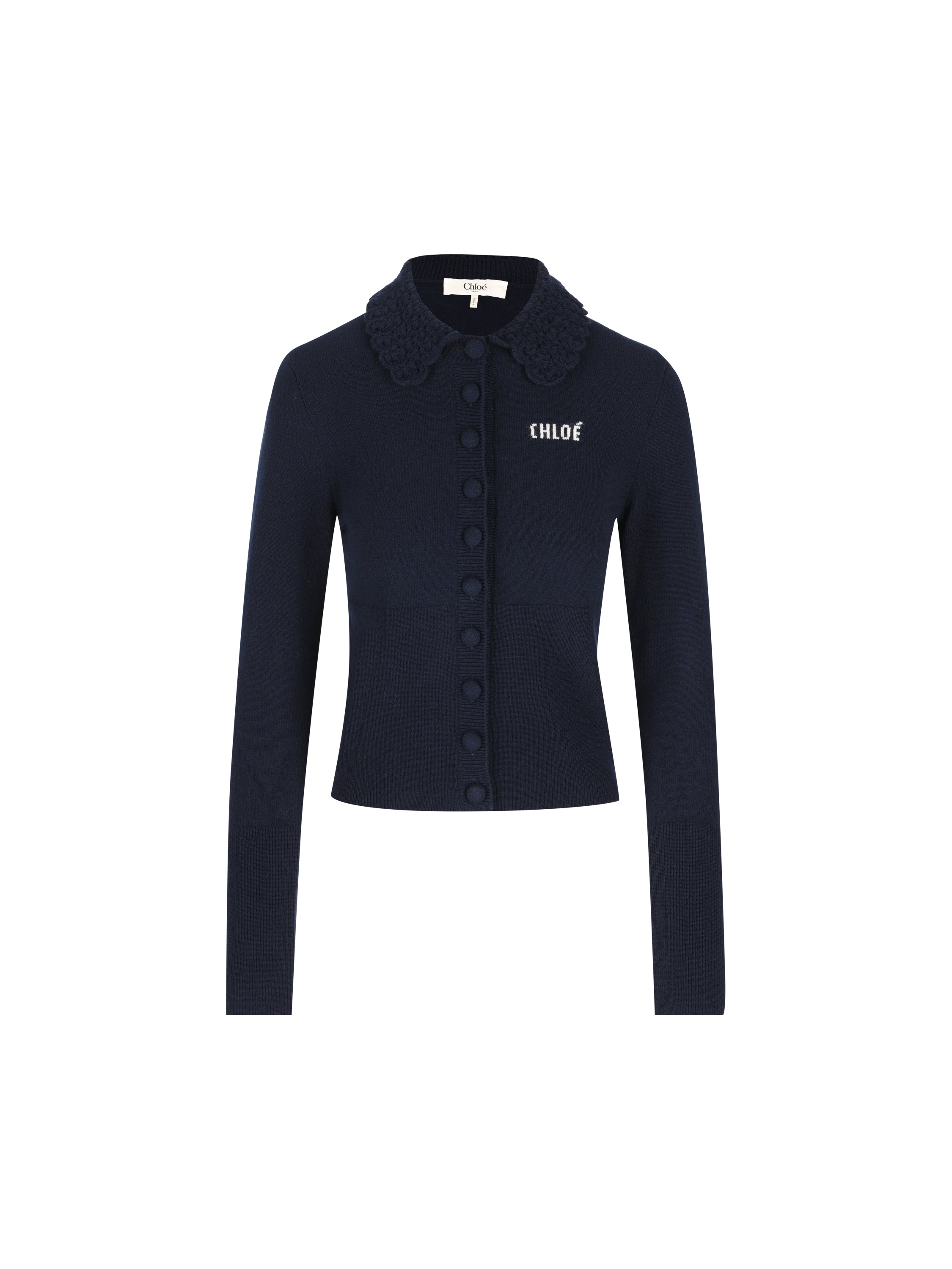 Chloé Cardigan aderente in maglia di lana variegata