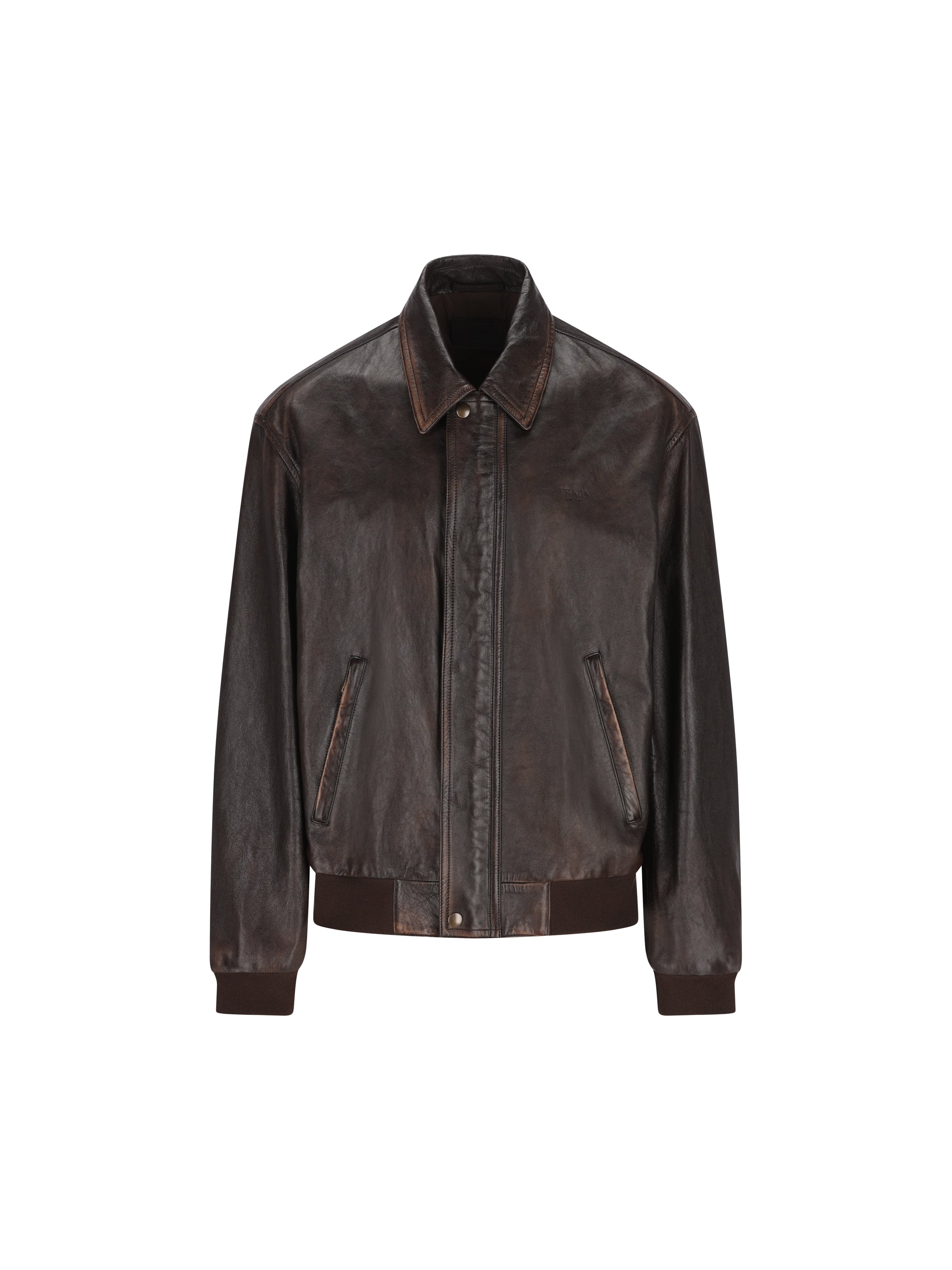 Prada Bomber realizzato in pelle di agnello.