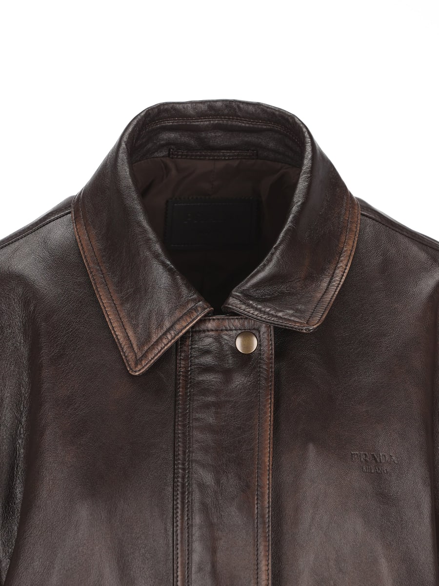 Prada Bomber in pelle, view 3