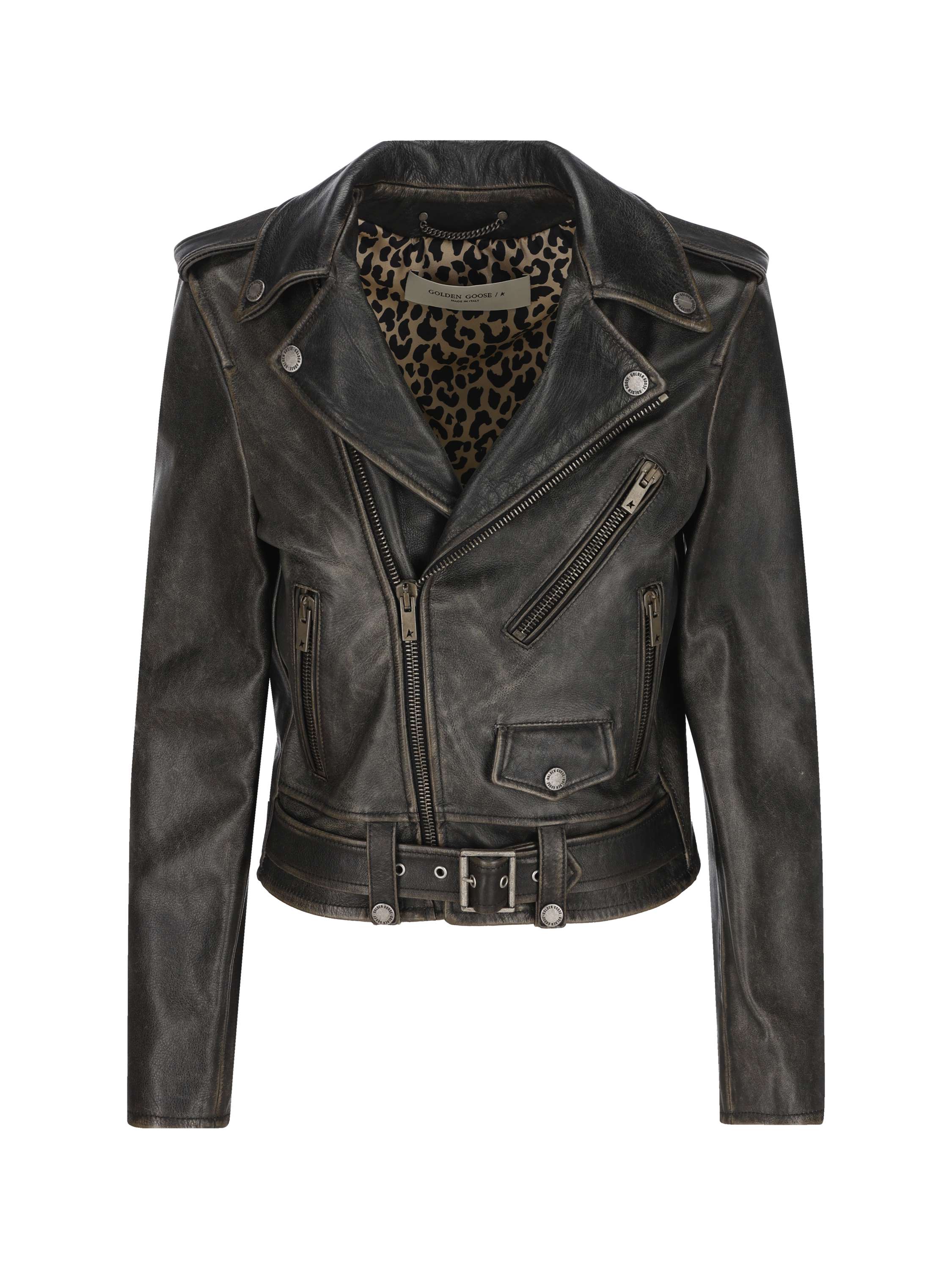 Golden Goose Chiodo in pelle.