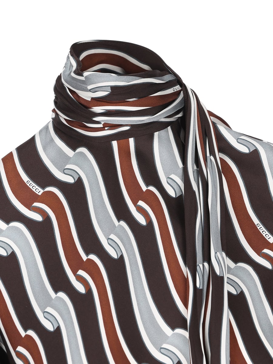 Gucci GUCCI Camicia In Twill Di Seta, view 3