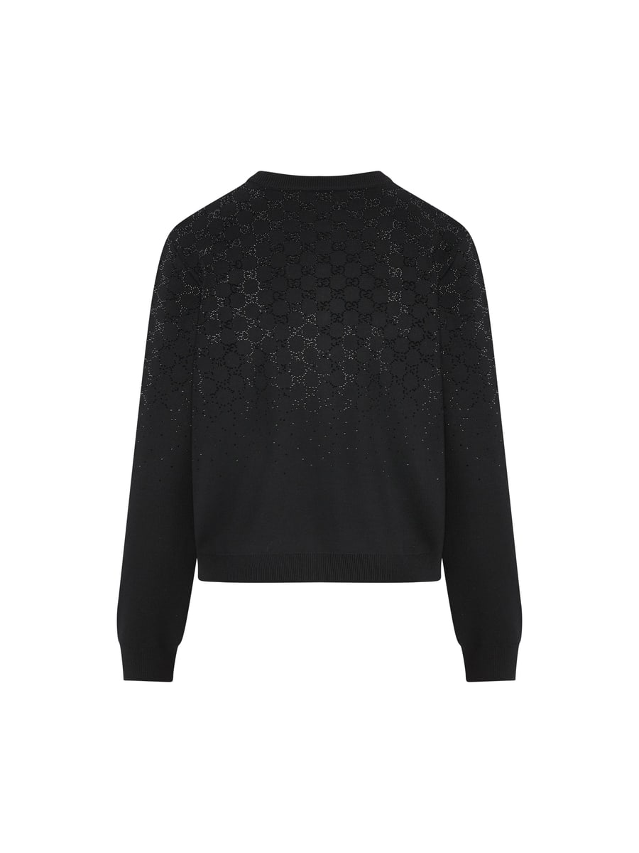 Gucci GUCCI Cardigan In Lana GG, view 2
