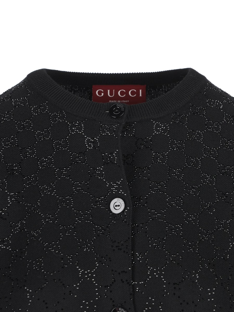 Gucci GUCCI Cardigan In Lana GG, view 4