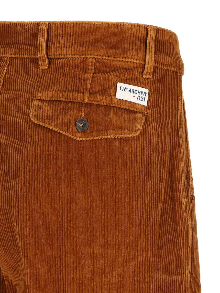 FAY FAY Pantaloni Loose Fit In Velluto, view 3