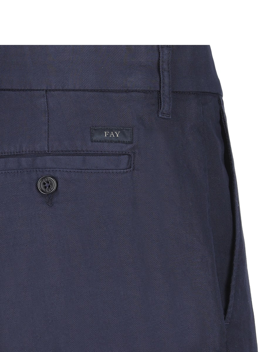 FAY FAY Pantaloni Capri Slim In Gabardine, view 3