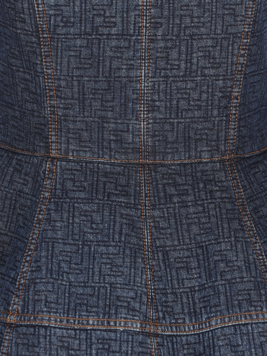 Fendi FENDI Abito In Denim FF, view 3