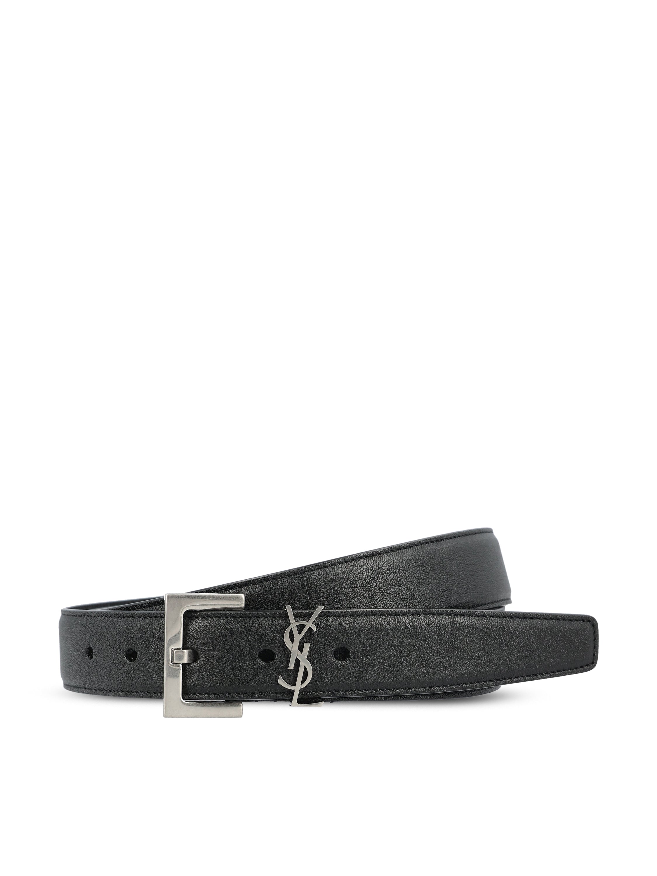 Saint Laurent SAINT LAURENT Cintura Cassandre In Pelle