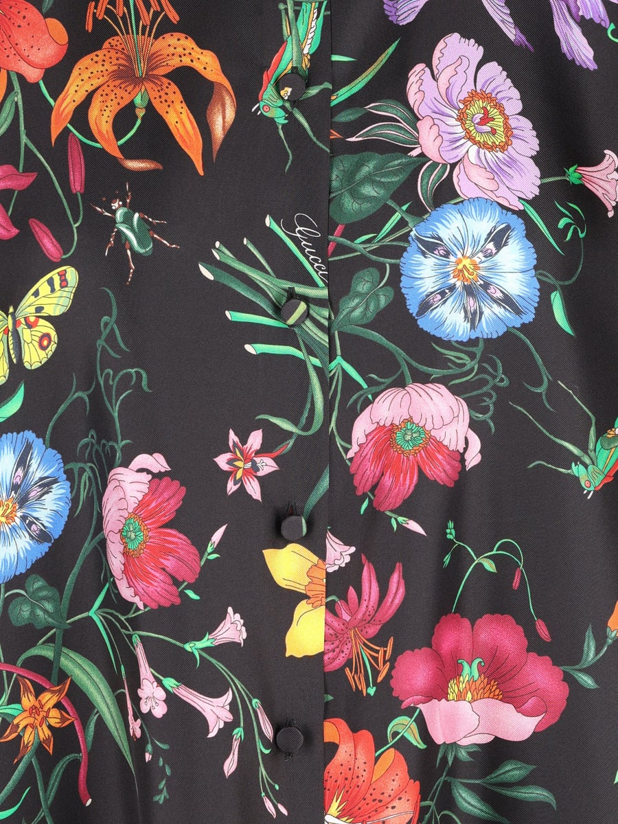 Gucci GUCCI Camicia In Twill Di Seta, view 3