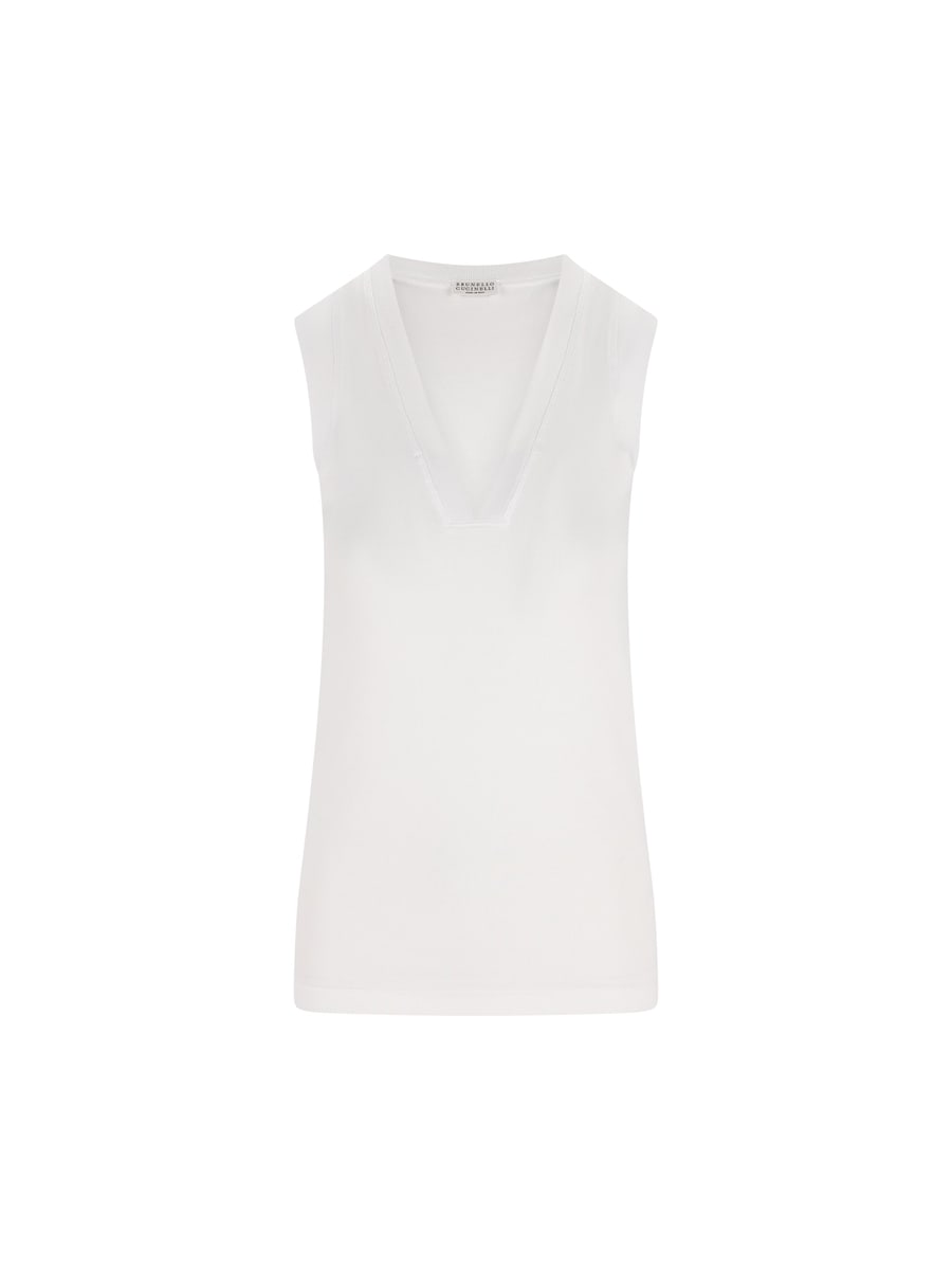 Brunello Cucinelli Top realizzato in cotone ed elastan.