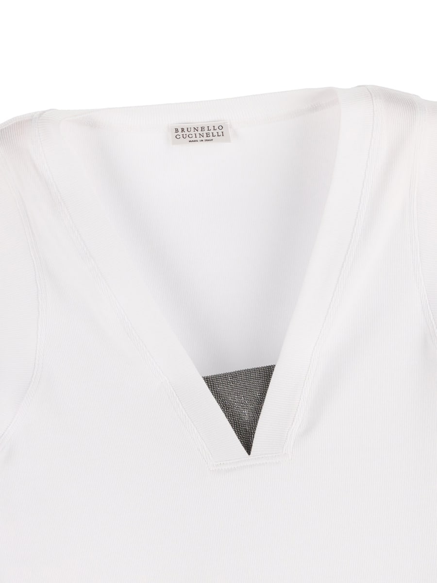Brunello Cucinelli Top realizzato in cotone ed elastan., view 4