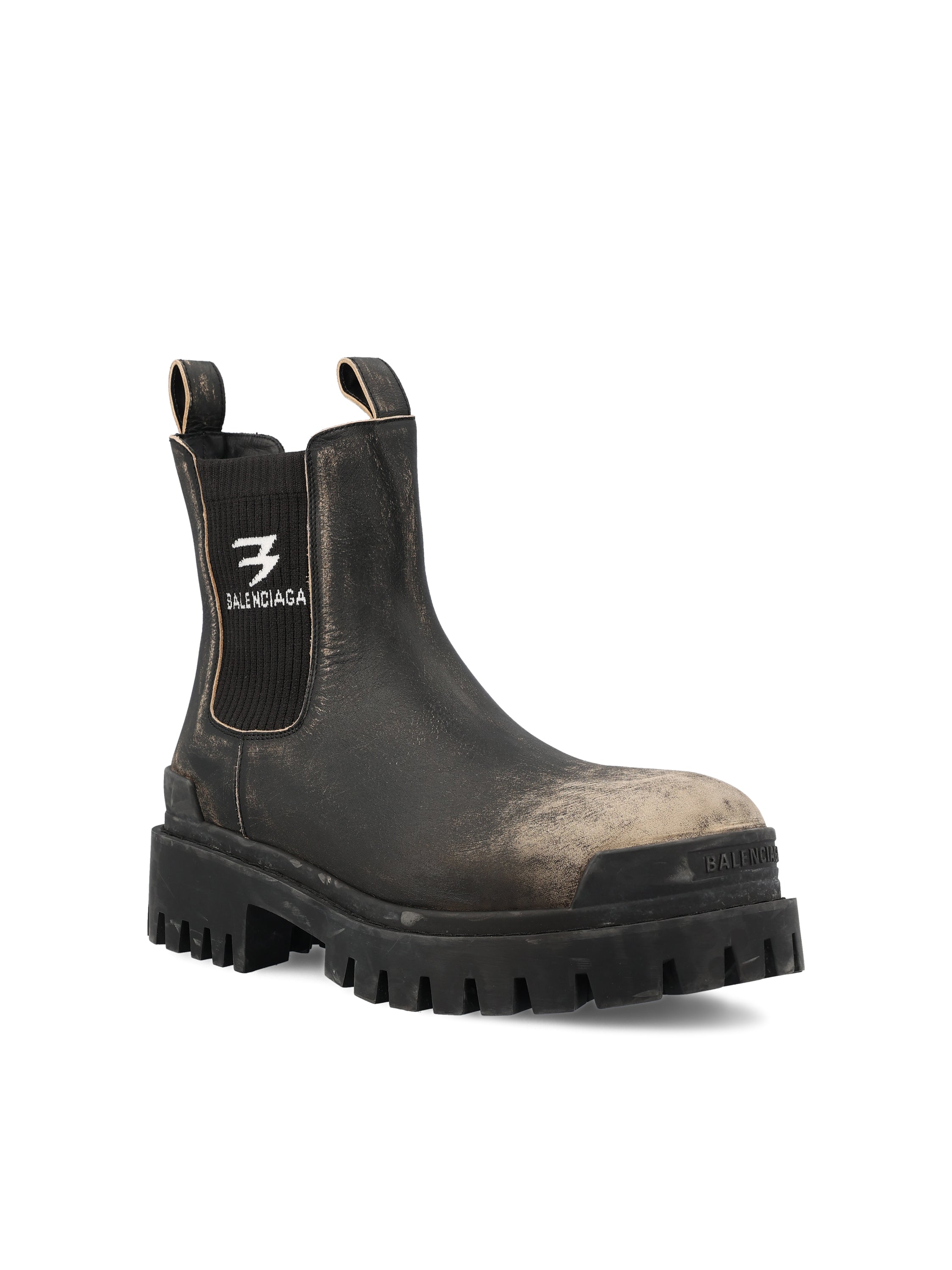 Balenciaga BALENCIAGA Stivali Chelsea Strike In Pelle, view 2