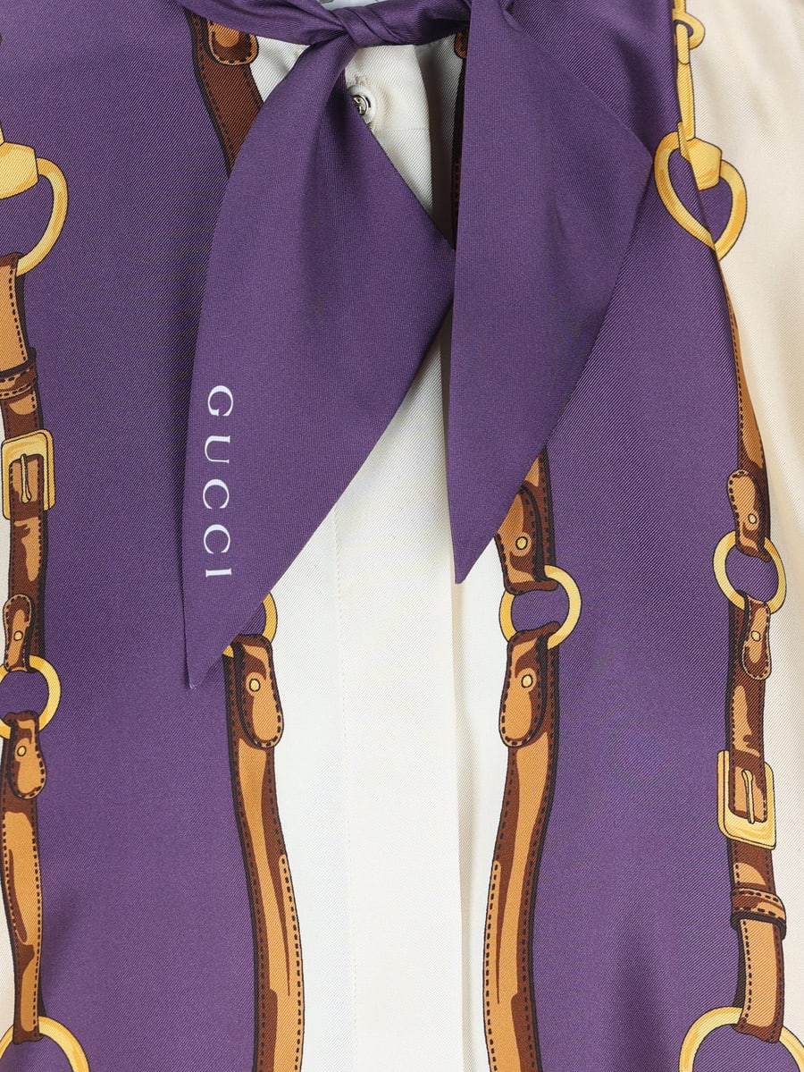 Gucci GUCCI Camicia In Twill Di Seta, view 3