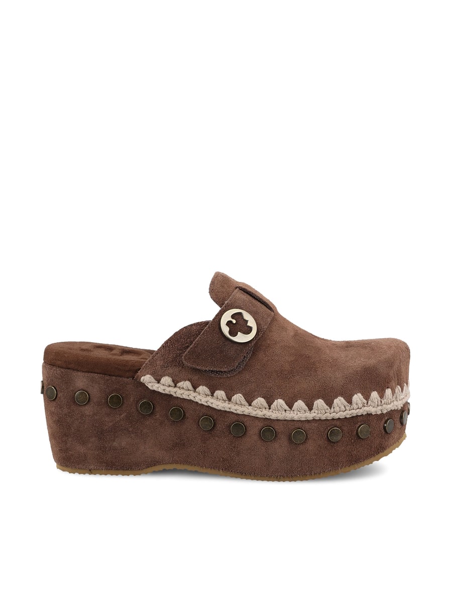 MOU MOU Clog Plain Suede