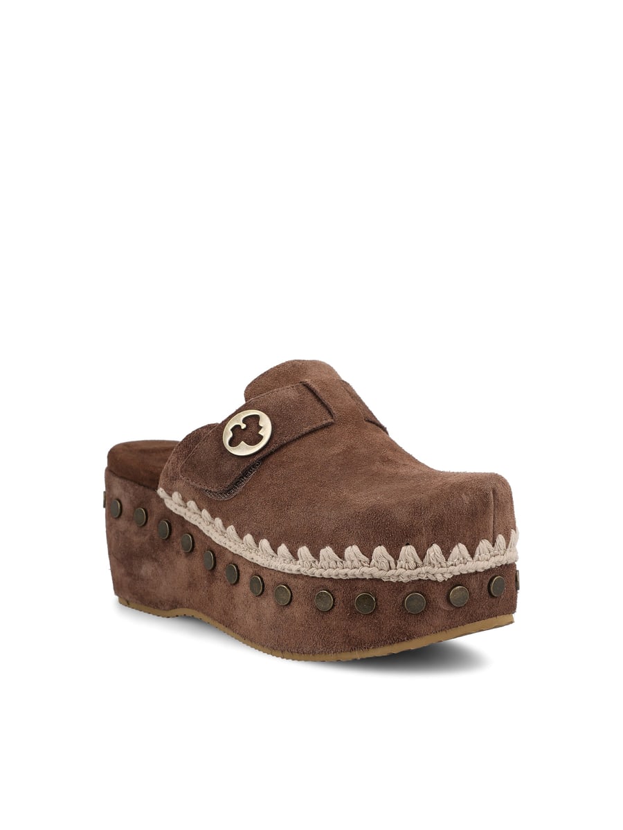 MOU MOU Clog Plain Suede, view 2