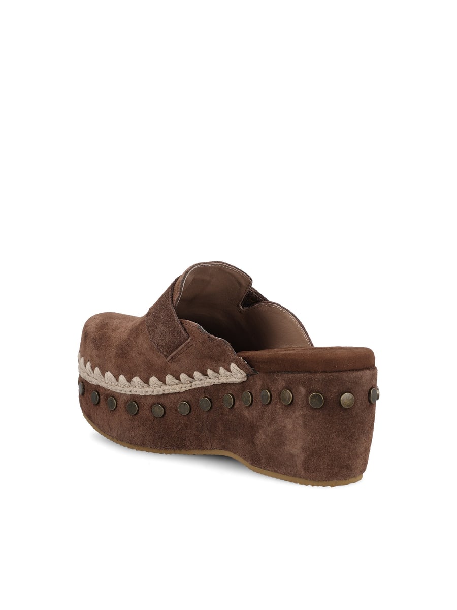 MOU MOU Clog Plain Suede, view 3