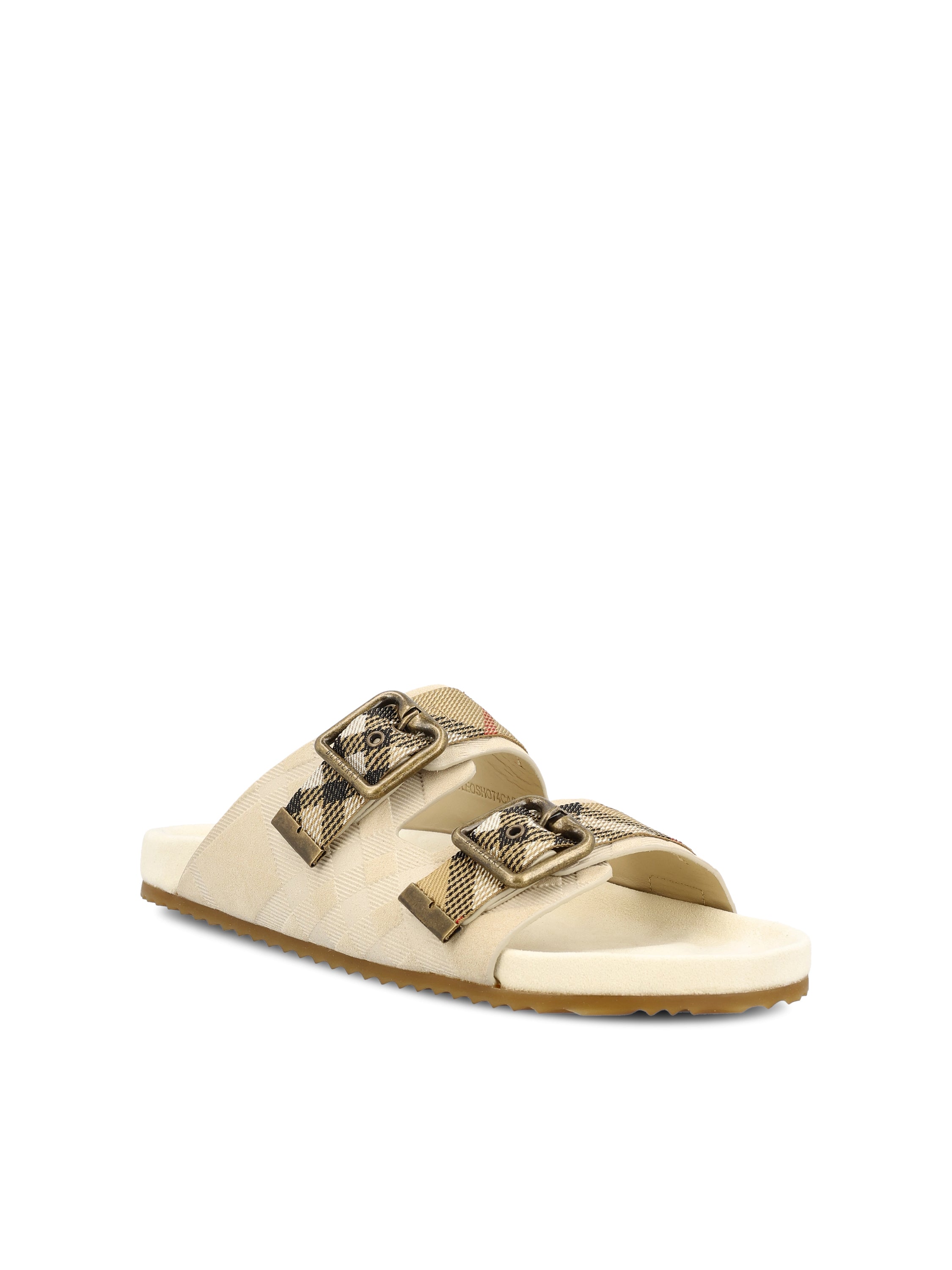 Burberry Sandali realizzati in pelle di vitello scamosciata., view 2