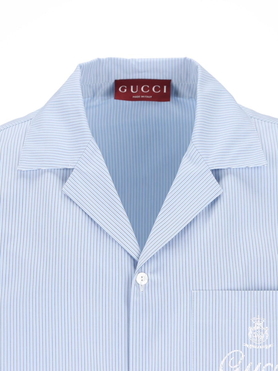 Gucci GUCCI Camicia Bowling In Twill Di Seta, view 3