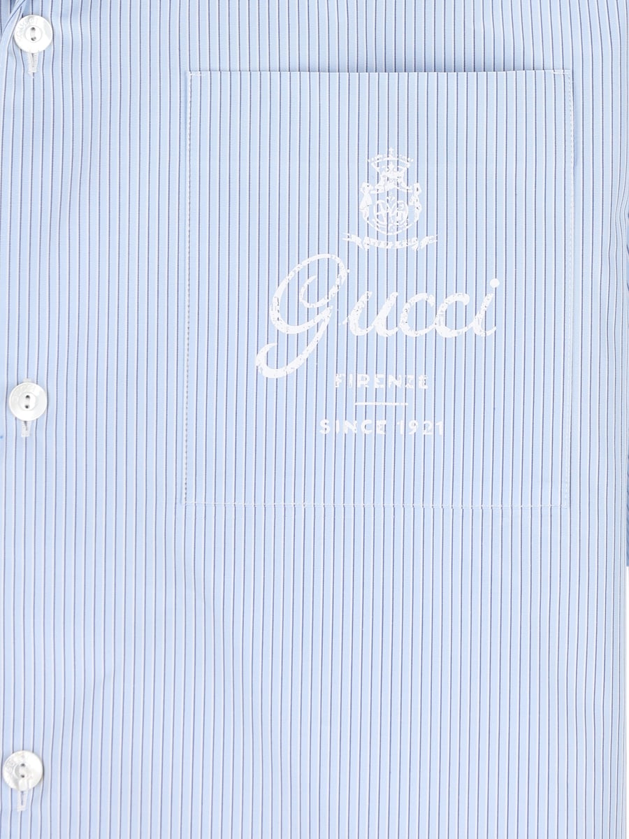 Gucci GUCCI Camicia Bowling In Twill Di Seta, view 4