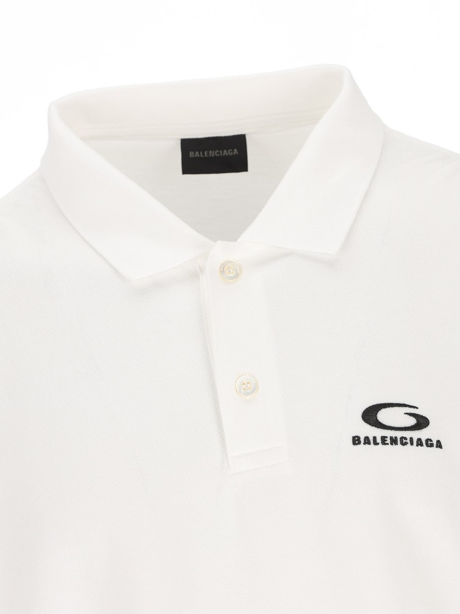 Balenciaga BALENCIAGA Polo Laurel In Cotone, view 3