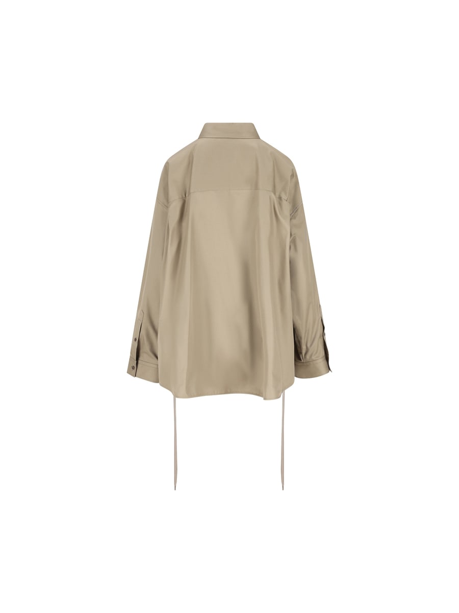 Balenciaga BALENCIAGA Camicia Con Lacci In Gabardine, view 2