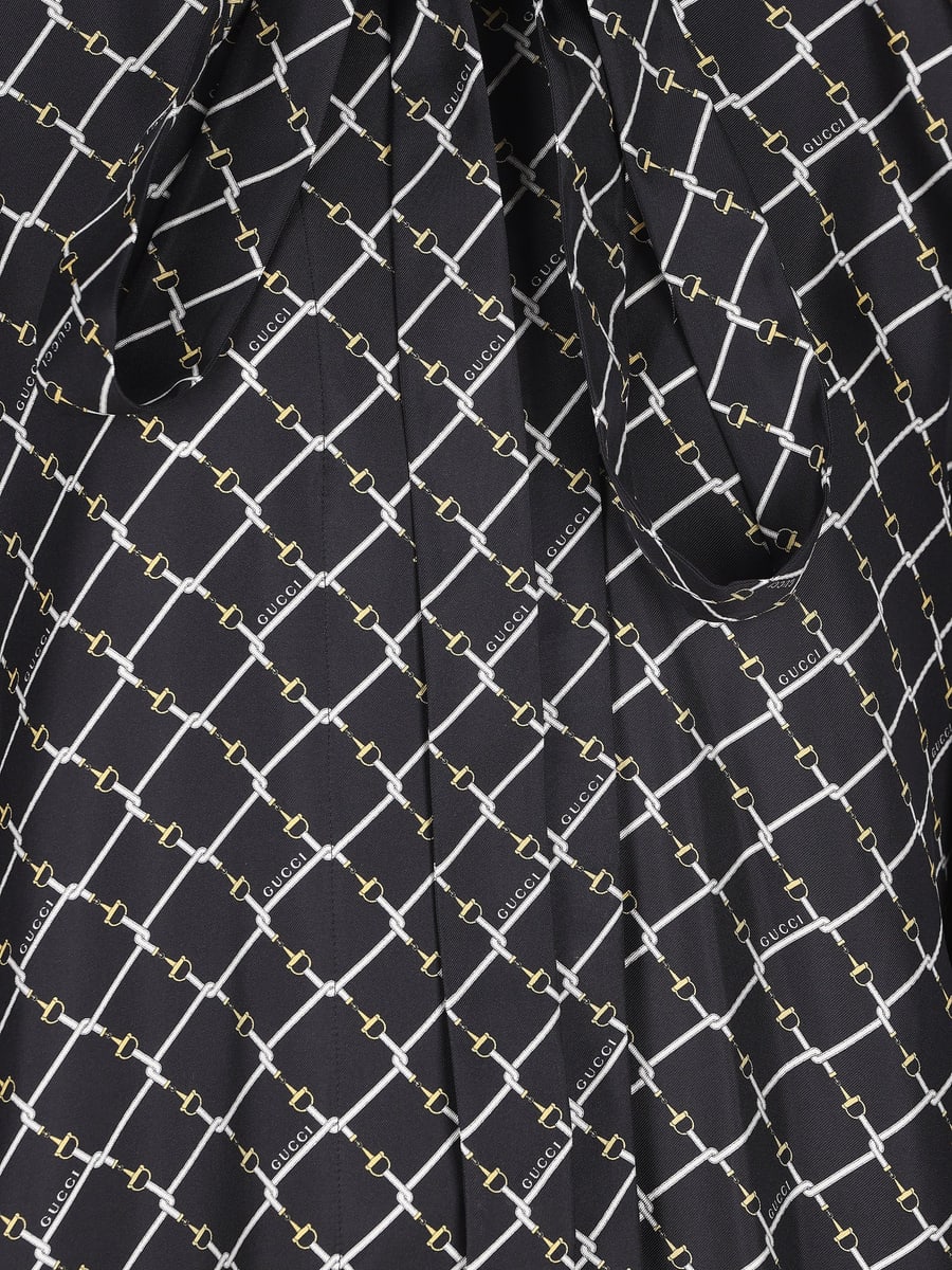 Gucci GUCCI Abito In Twill Di Seta, view 3